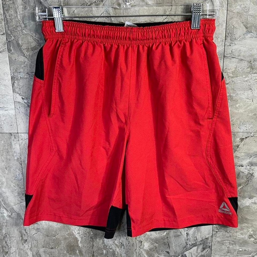 Red Reebok athletic shorts Kids Size 18‎ XXL #sportswear